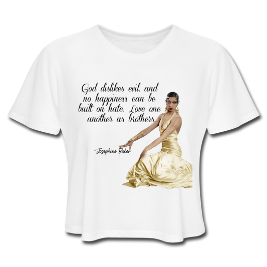 Josephine Baker-Women's Cropped T-Shirt - white