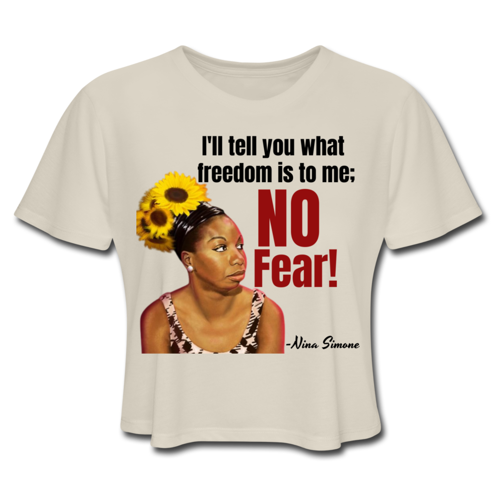 Nina Simone-Women's Cropped T-Shirt - dust