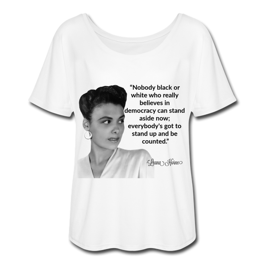 Lena Horne-Women’s Flowy T-Shirt - white