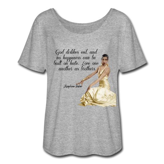 Josephine Baker-Women’s Flowy T-Shirt - heather gray