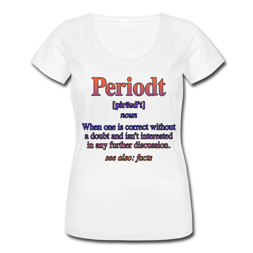 Periodt-Women's Scoop Neck T-Shirt - white