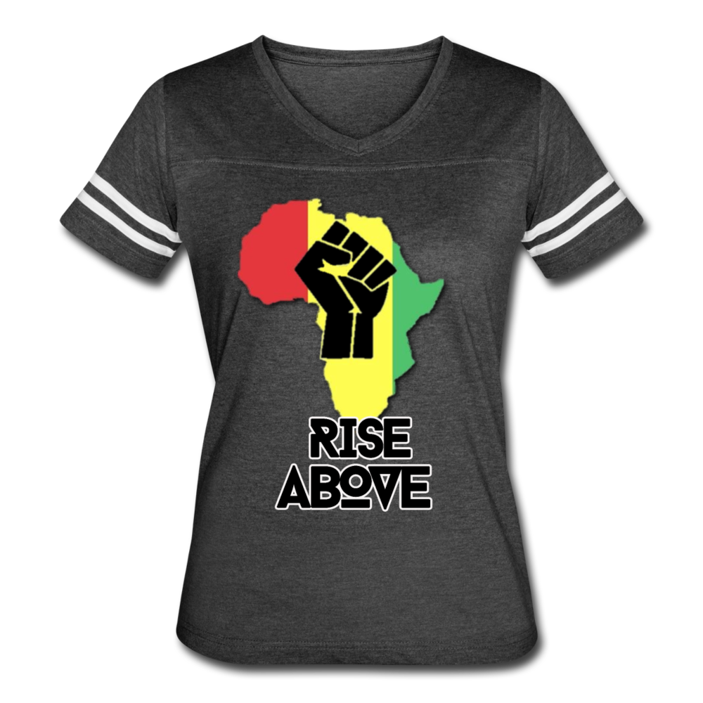 Rise Above Classic Black-Women’s Vintage Sport T-Shirt - vintage smoke/white