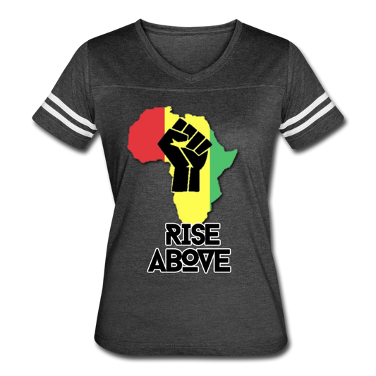 Rise Above Classic Black-Women’s Vintage Sport T-Shirt - vintage smoke/white