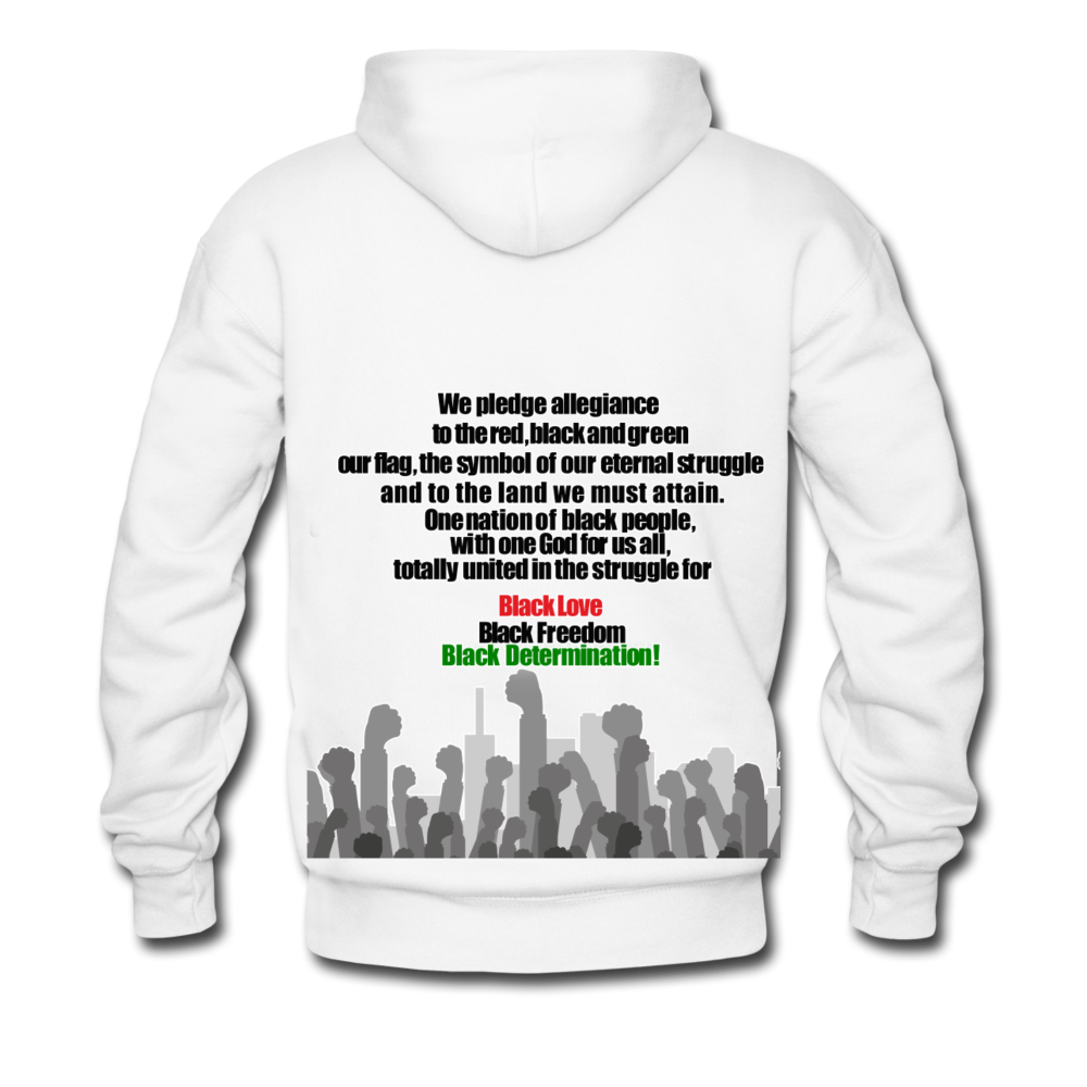 Black Pledge of Allegiance-Men's Premium Hoodie - white