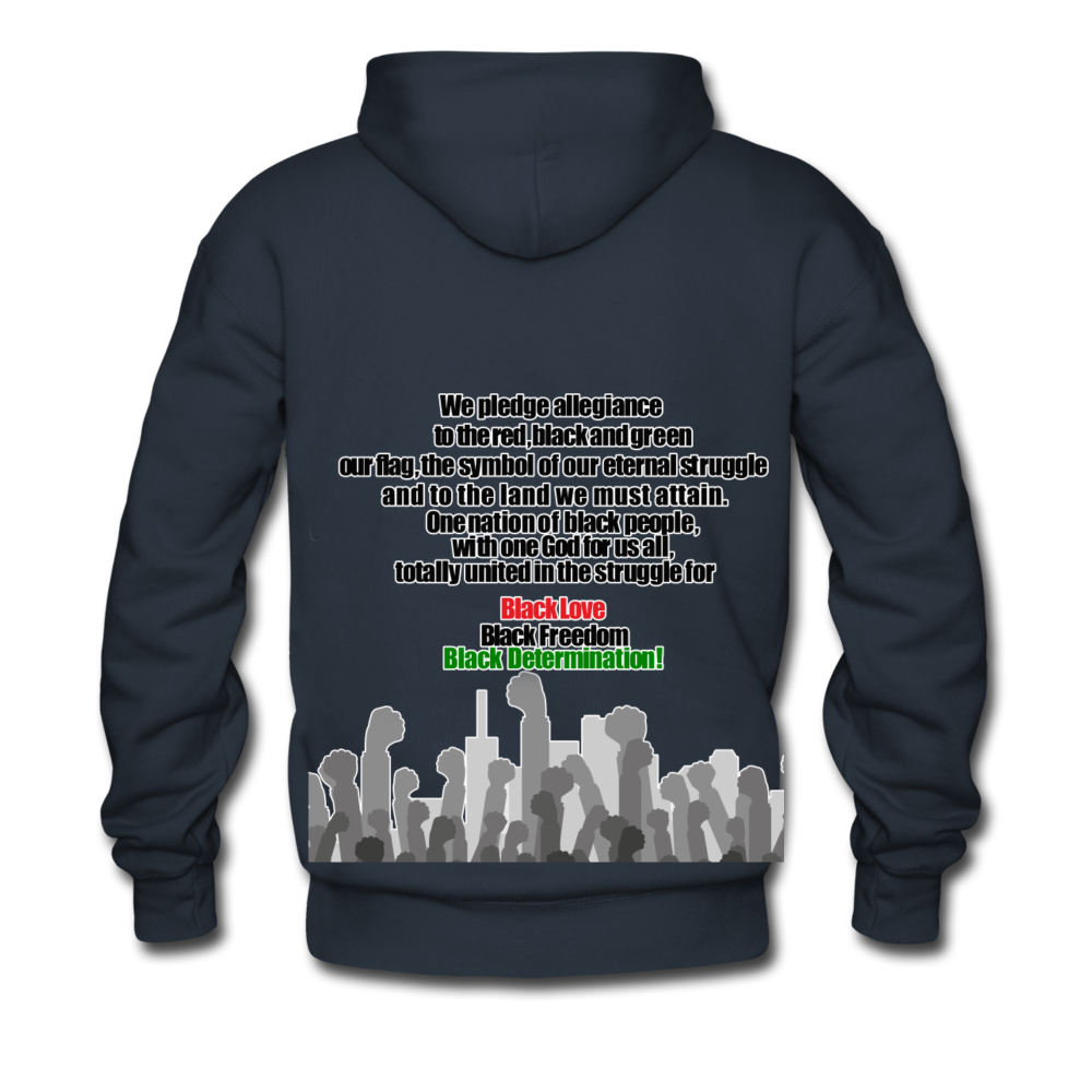 Black Pledge of Allegiance-Men's Premium Hoodie - navy