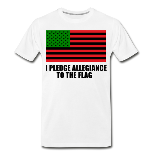 Black Pledge of Allegiance Men's Premium T-Shirt - white
