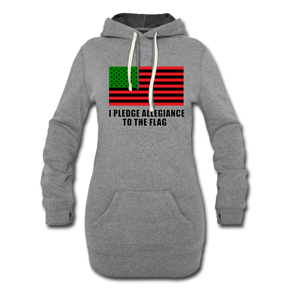 Back Pledge of Allegiance-Women's Hoodie Dress - heather gray