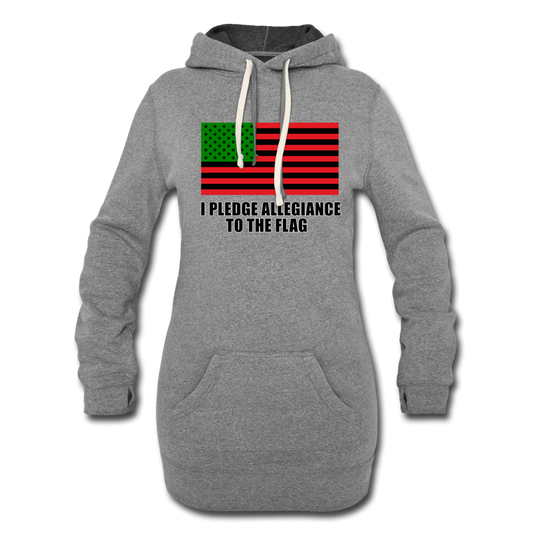 Back Pledge of Allegiance-Women's Hoodie Dress - heather gray