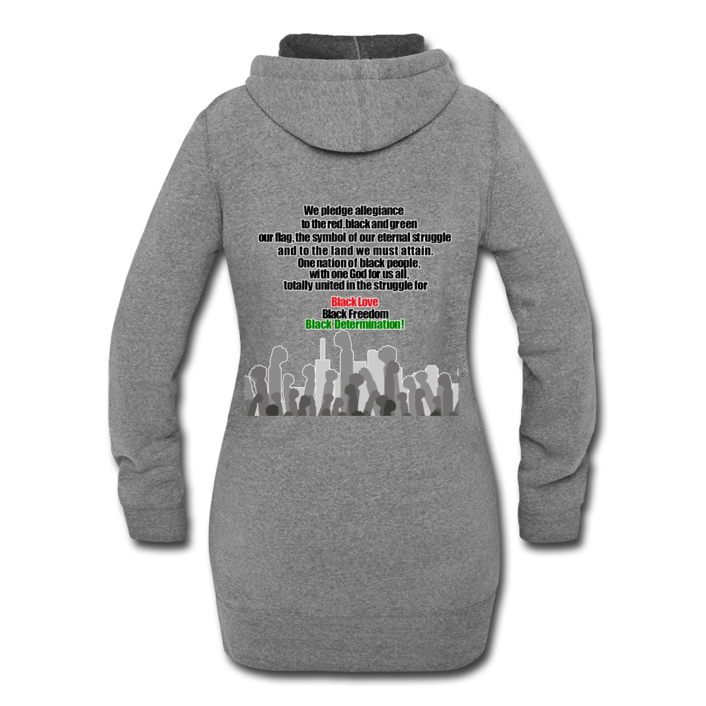 Back Pledge of Allegiance-Women's Hoodie Dress - heather gray