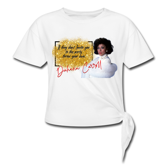 Fierce & Fabulous-Women's Knotted T-Shirt - white