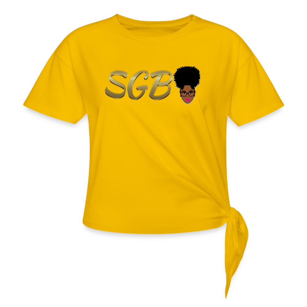 SGB Women's Knotted T-Shirt - sun yellow