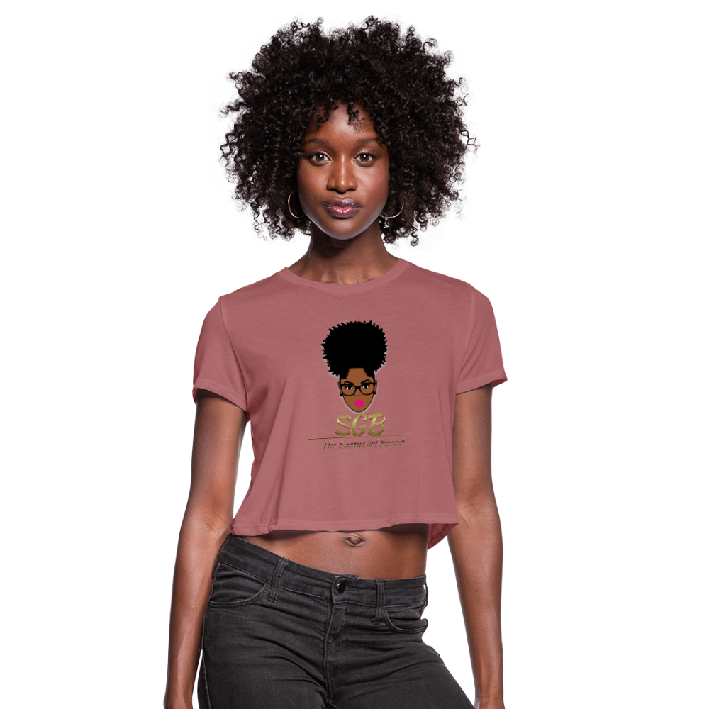 Sassy Girl Brand Women's Cropped T-Shirt - mauve