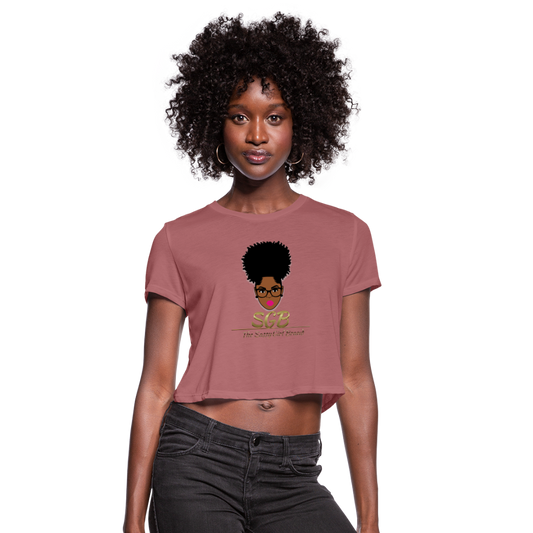 Sassy Girl Brand Women's Cropped T-Shirt - mauve