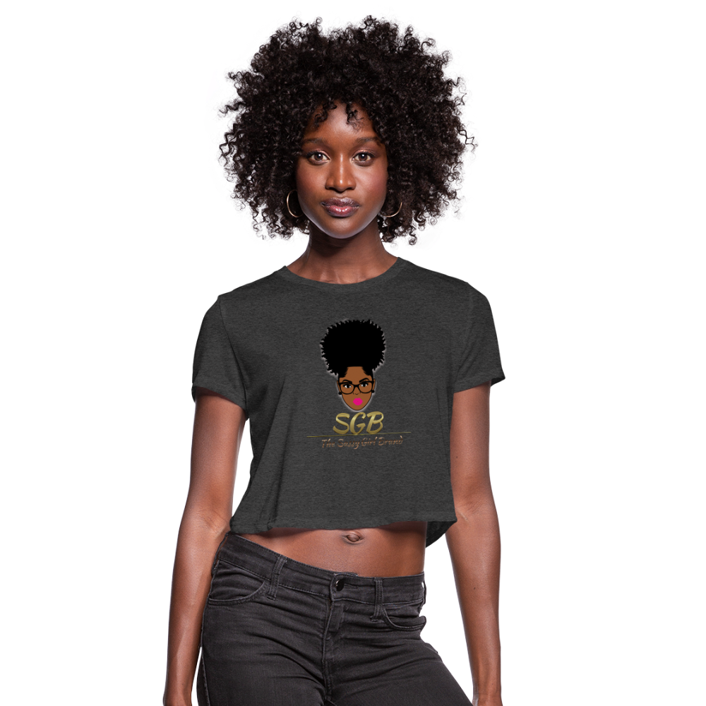 Sassy Girl Brand-Women's Cropped T-Shirt - deep heather