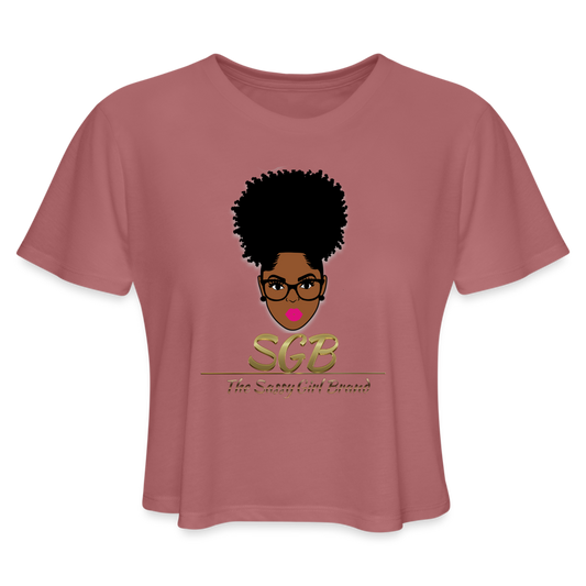 Sassy Girl Brand-Women's Cropped T-Shirt - mauve