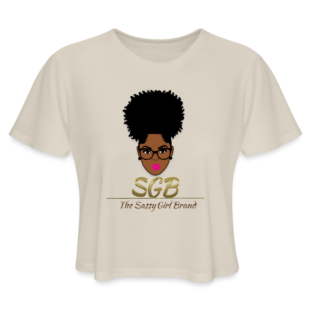 Sassy Girl Brand-Women's Cropped T-Shirt - dust