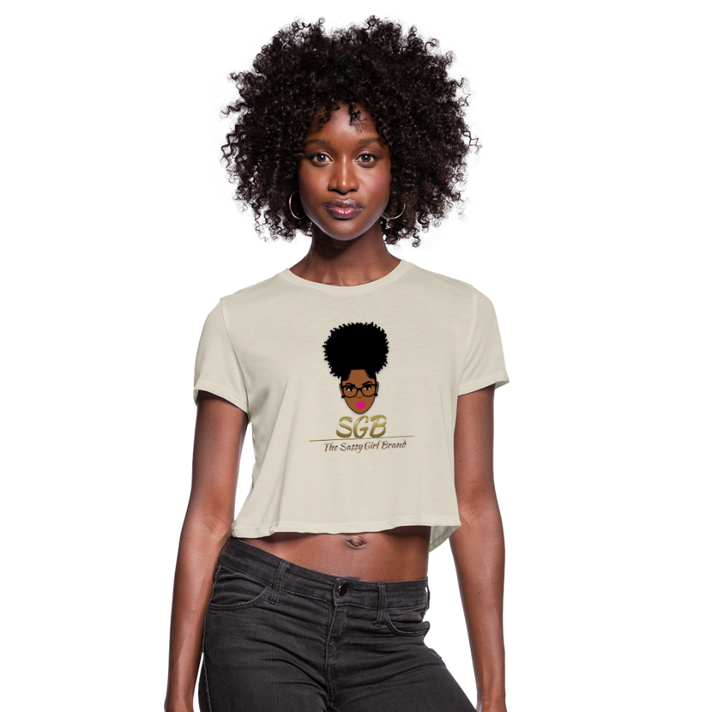 Sassy Girl Brand-Women's Cropped T-Shirt - dust