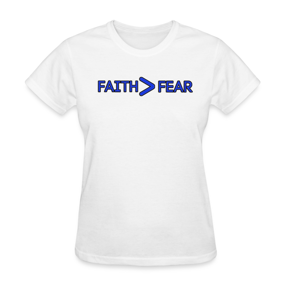 Faith/Fear-Women's T-Shirt - white