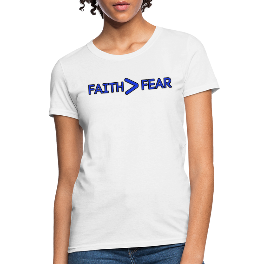Faith/Fear-Women's T-Shirt - white