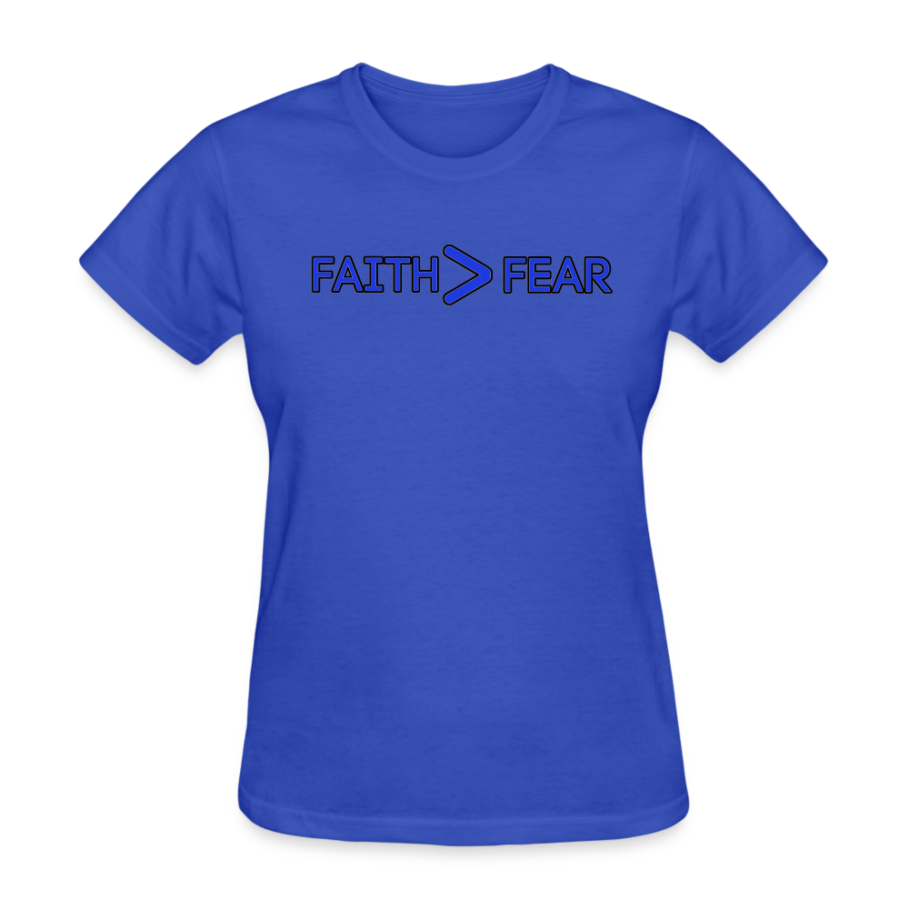 Faith/Fear-Women's T-Shirt - royal blue