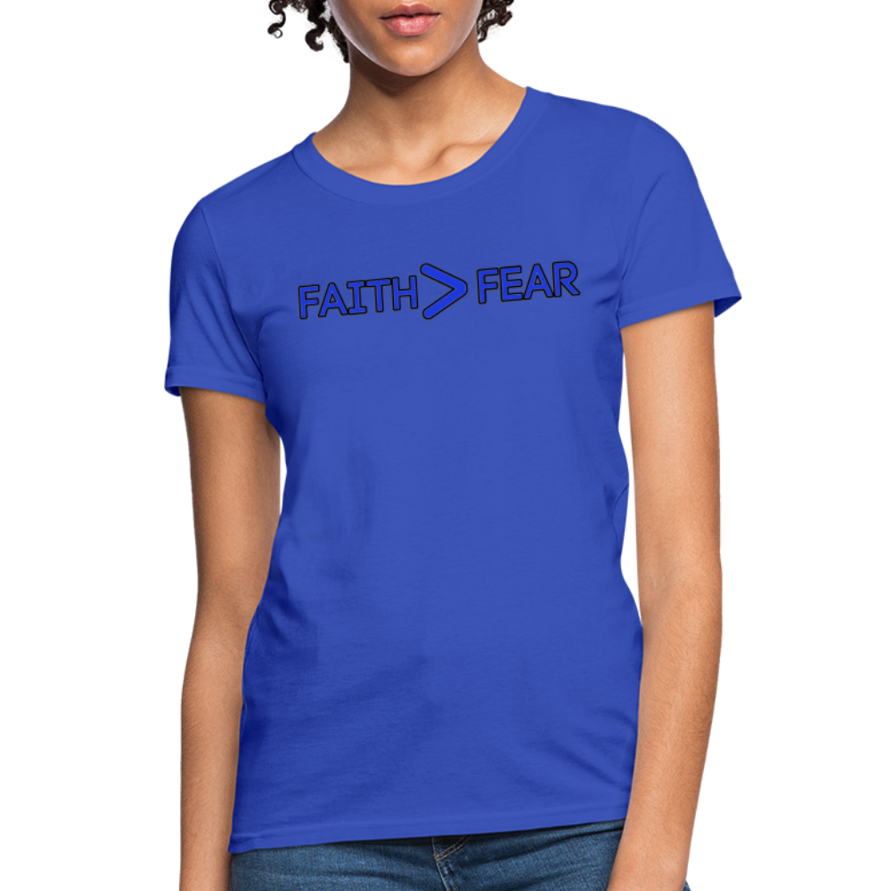 Faith/Fear-Women's T-Shirt - royal blue