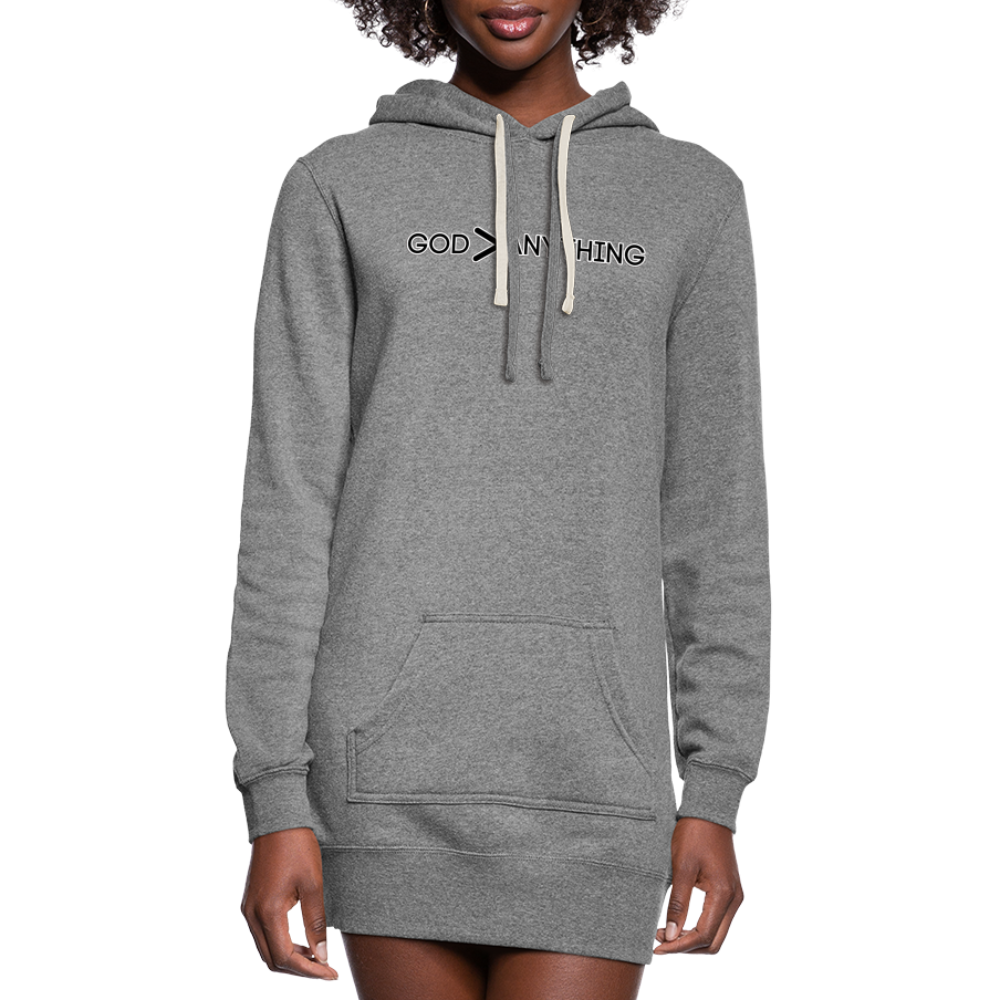 God/Anything-Women's Hoodie Dress - heather gray