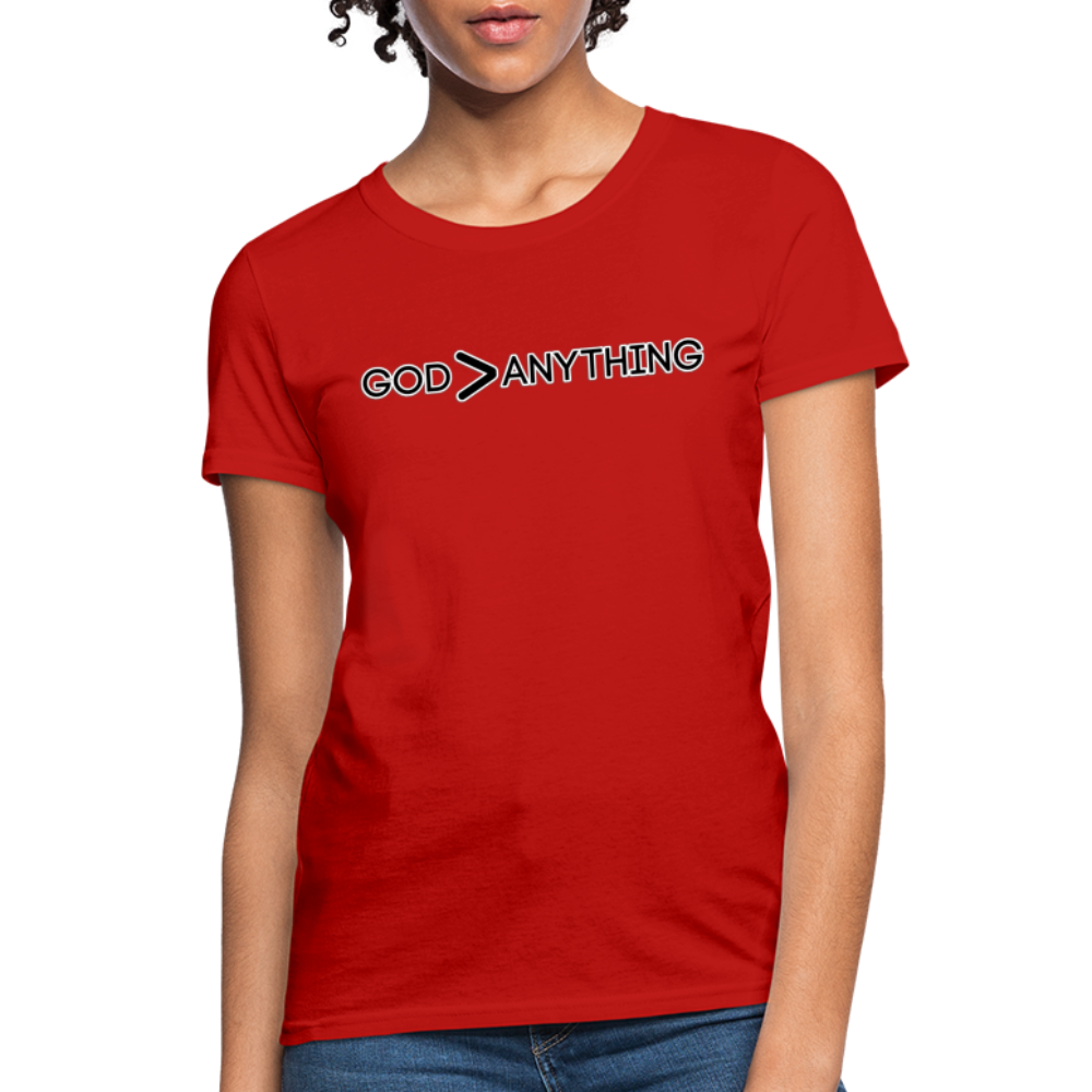 God/Anything-Women's T-Shirt - red