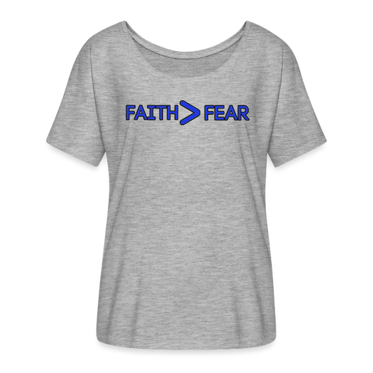 Faith/Fear-Women’s Flowy T-Shirt - heather grey