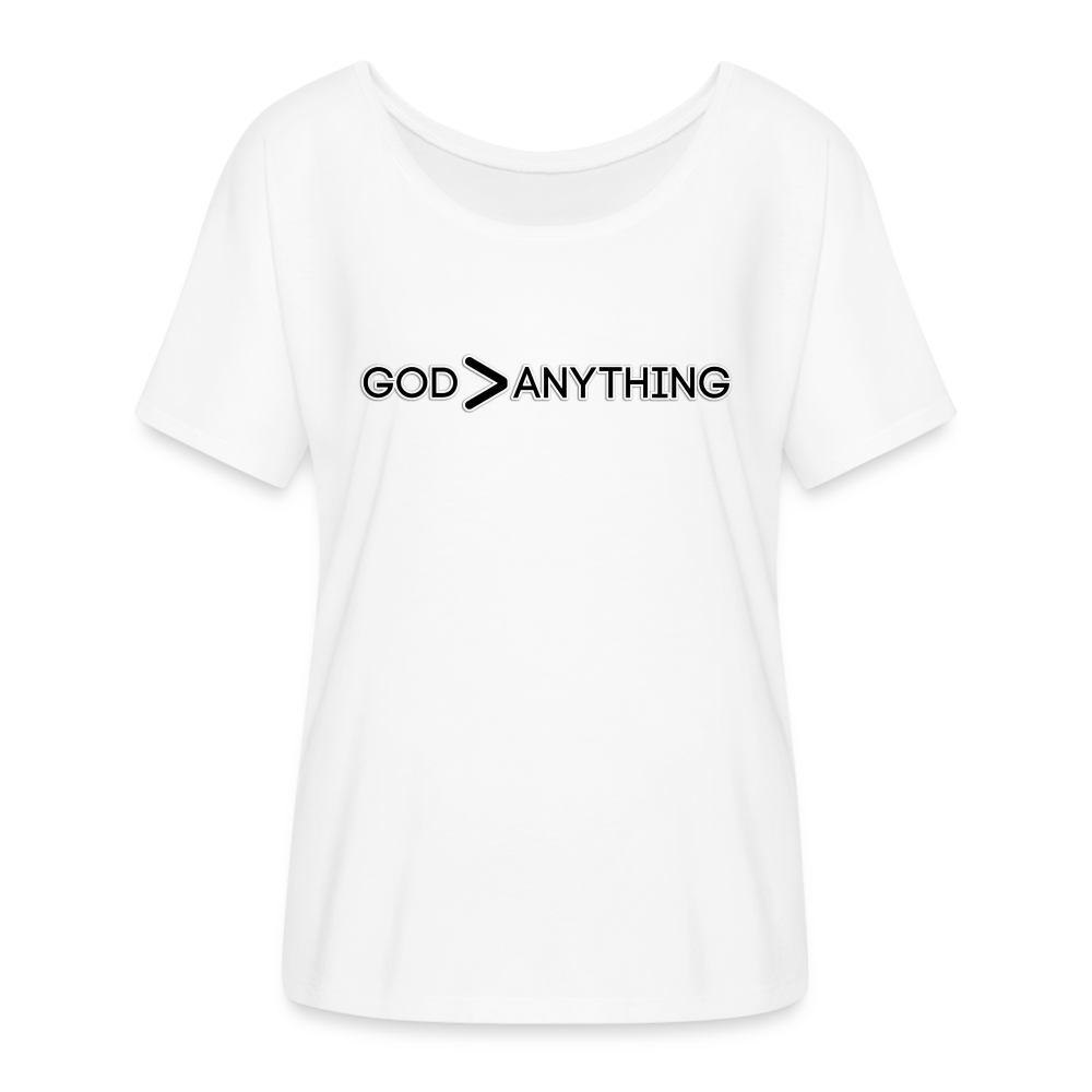 God/Anything-Women’s Flowy T-Shirt - white
