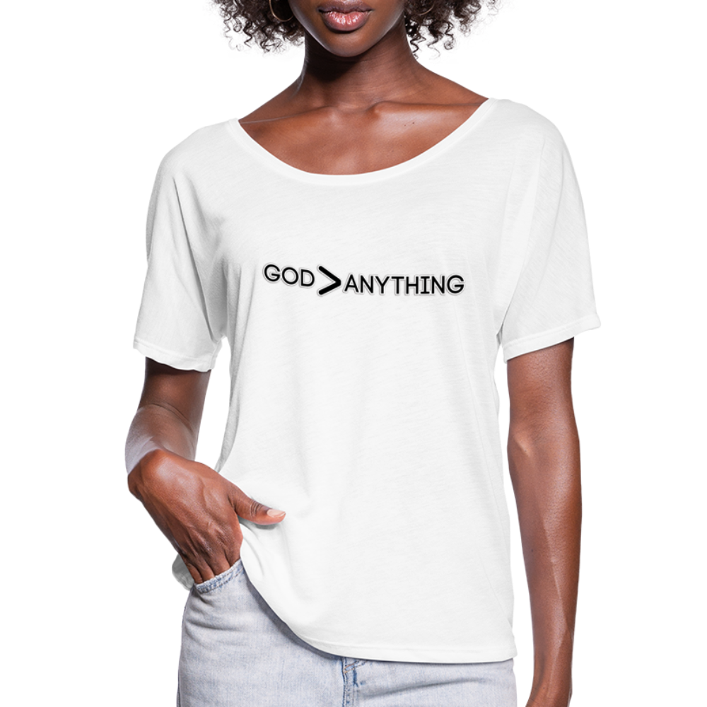 God/Anything-Women’s Flowy T-Shirt - white
