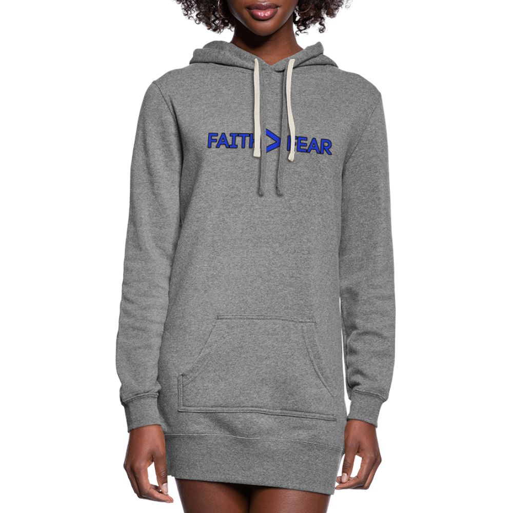 Faith/Fear-Women's Hoodie Dress - heather gray