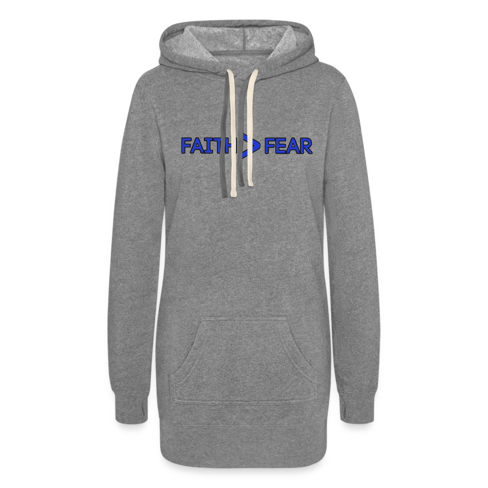 Faith/Fear-Women's Hoodie Dress - heather gray