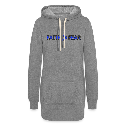 Faith/Fear-Women's Hoodie Dress - heather gray