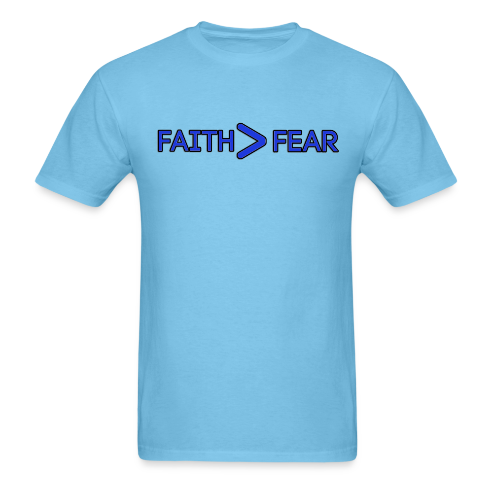 Faith/Fear- Classic T-Shirt - aquatic blue