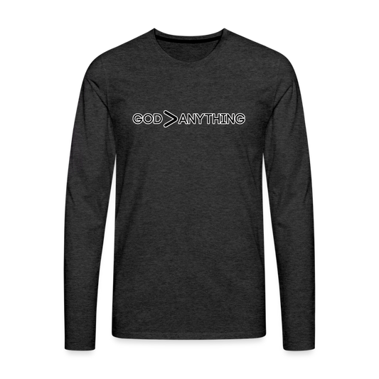 God/Anything-Men's Premium Long Sleeve T-Shirt - charcoal grey