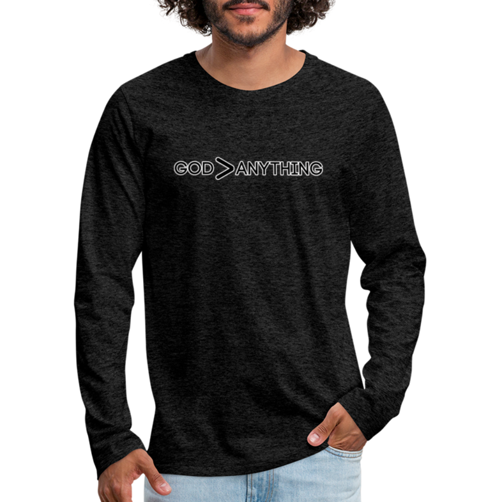 God/Anything-Men's Premium Long Sleeve T-Shirt - charcoal grey