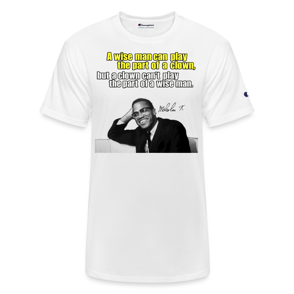 Malcolm X Champion Unisex T-Shirt - white