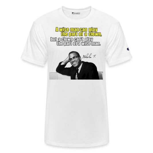 Malcolm X Champion Unisex T-Shirt - white