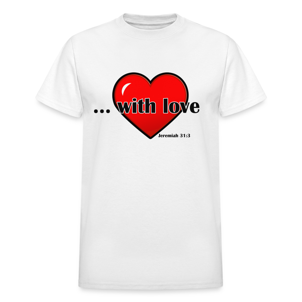 With Love Adult T-Shirt - white