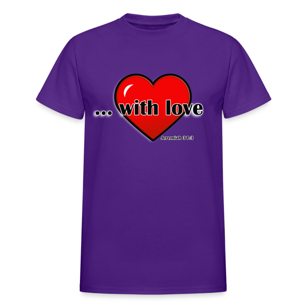 With Love Adult T-Shirt - purple