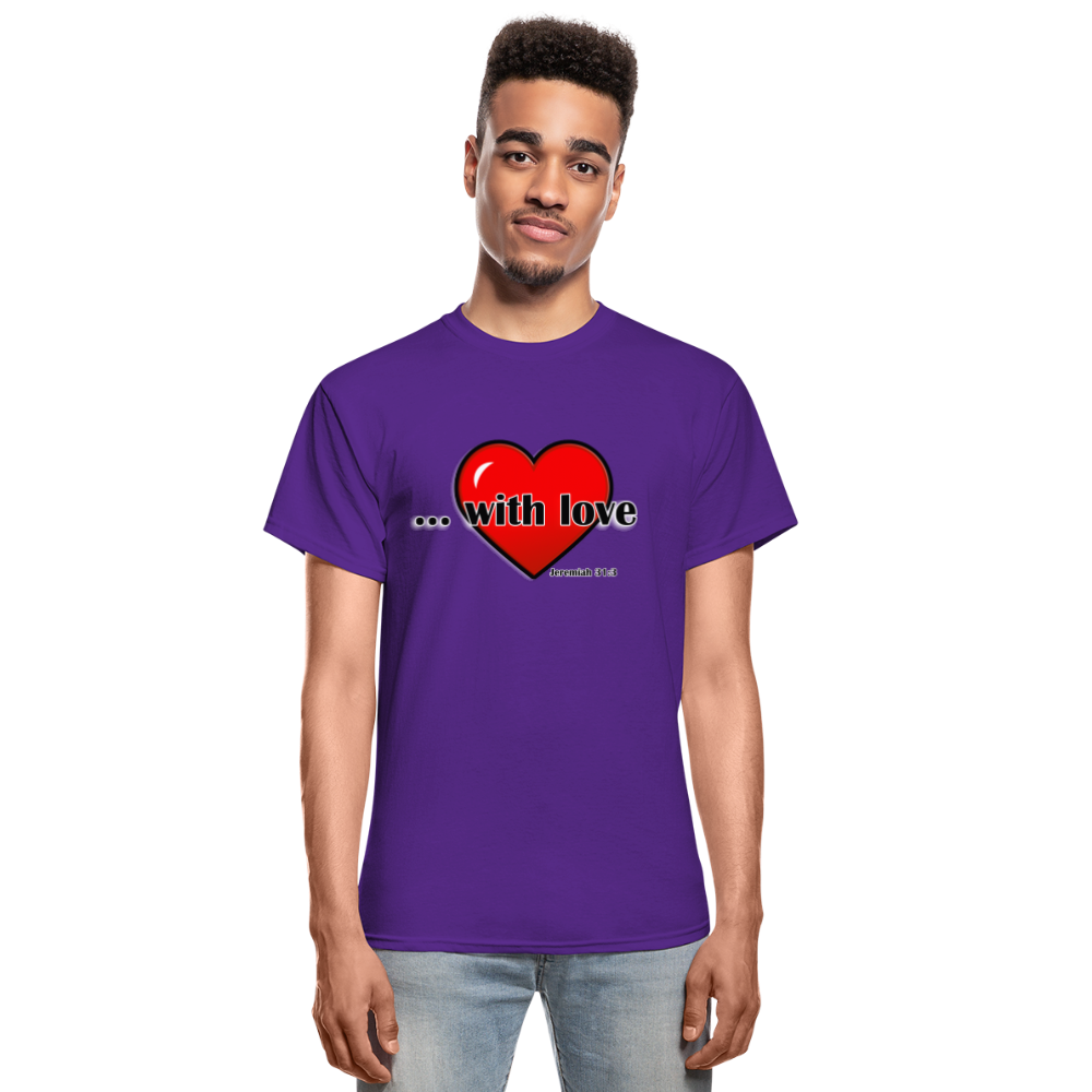 With Love Adult T-Shirt - purple