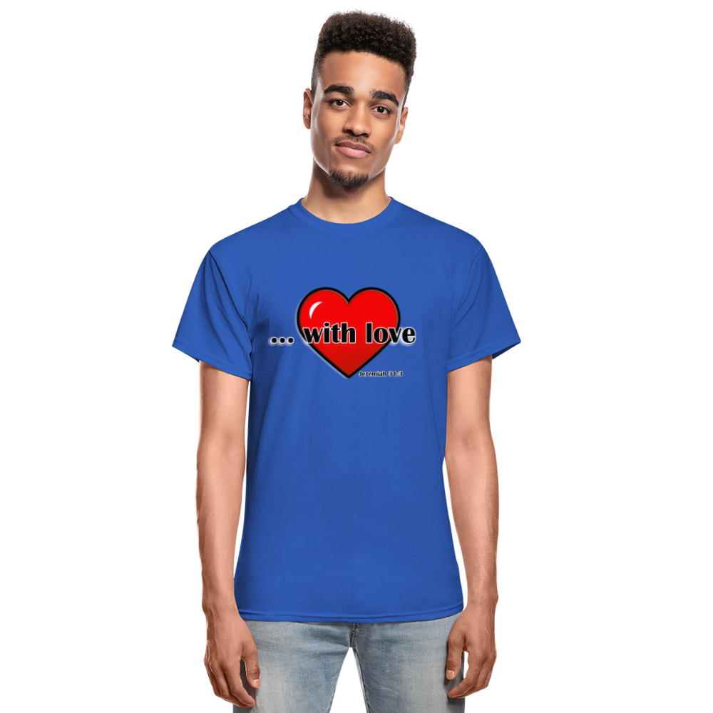 With Love Adult T-Shirt - royal blue