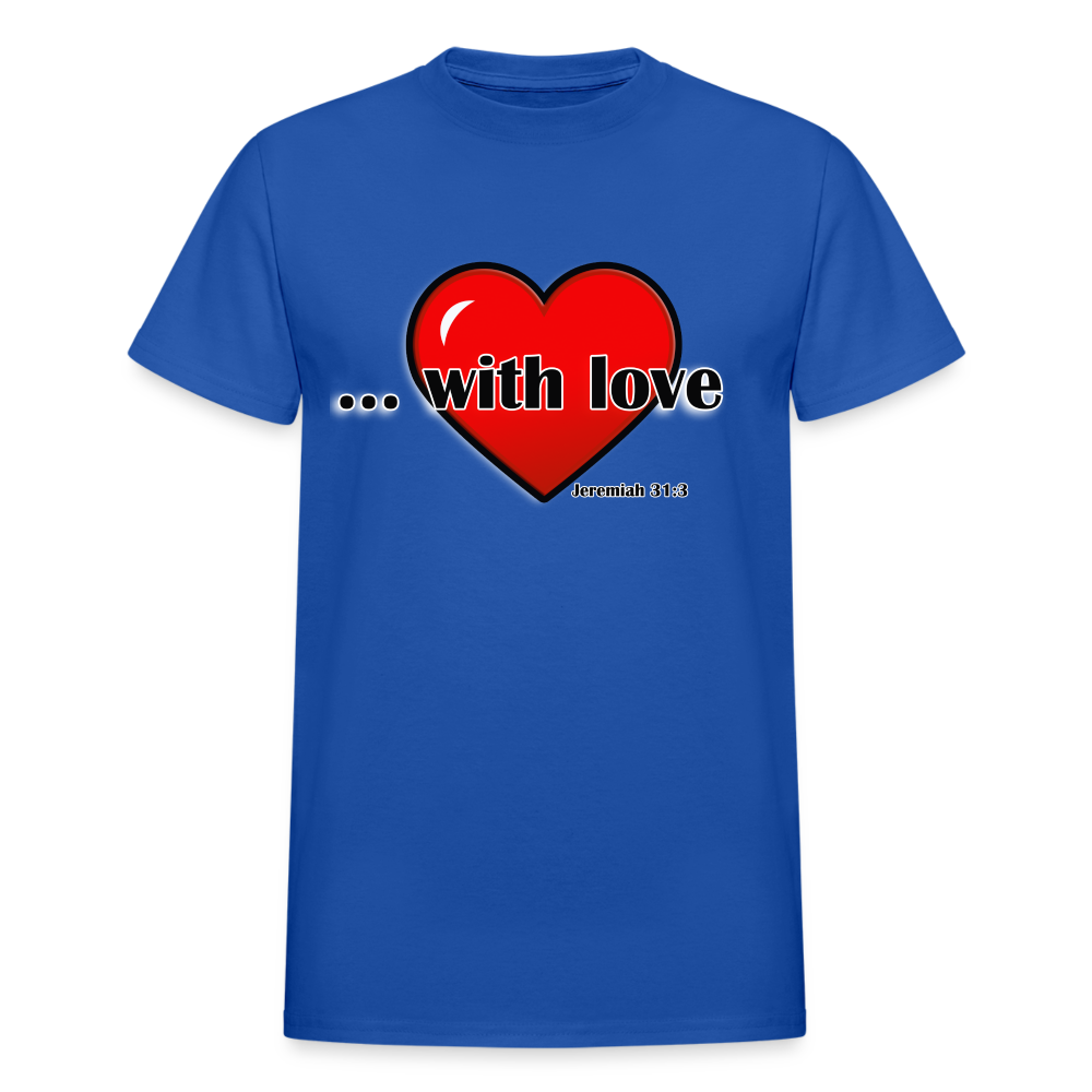 With Love Adult T-Shirt - royal blue