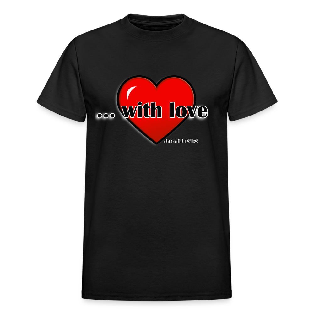 With Love Adult T-Shirt - black