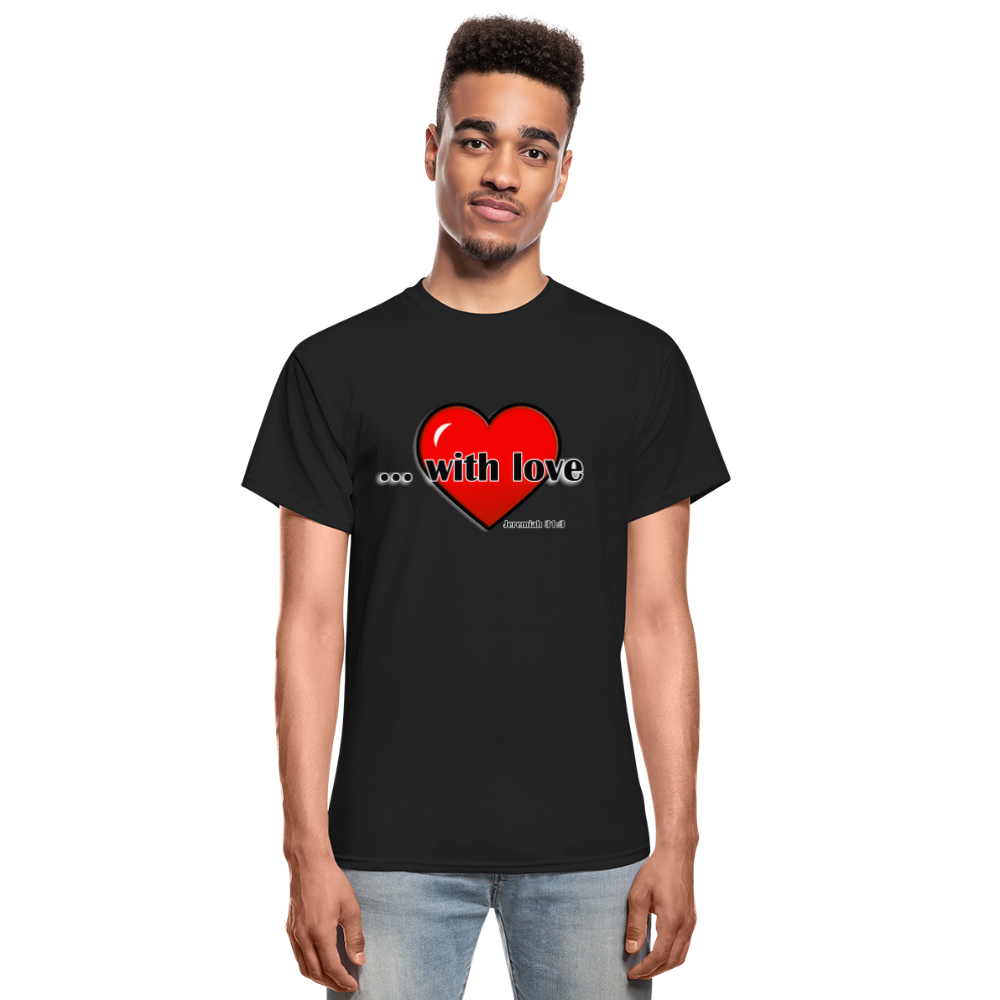 With Love Adult T-Shirt - black