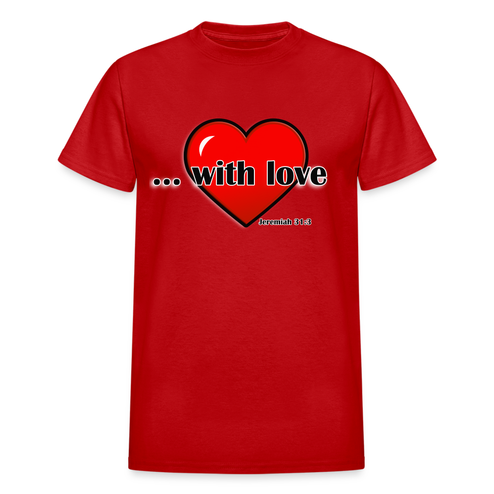 With Love Adult T-Shirt - red
