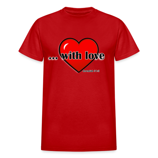 With Love Adult T-Shirt - red
