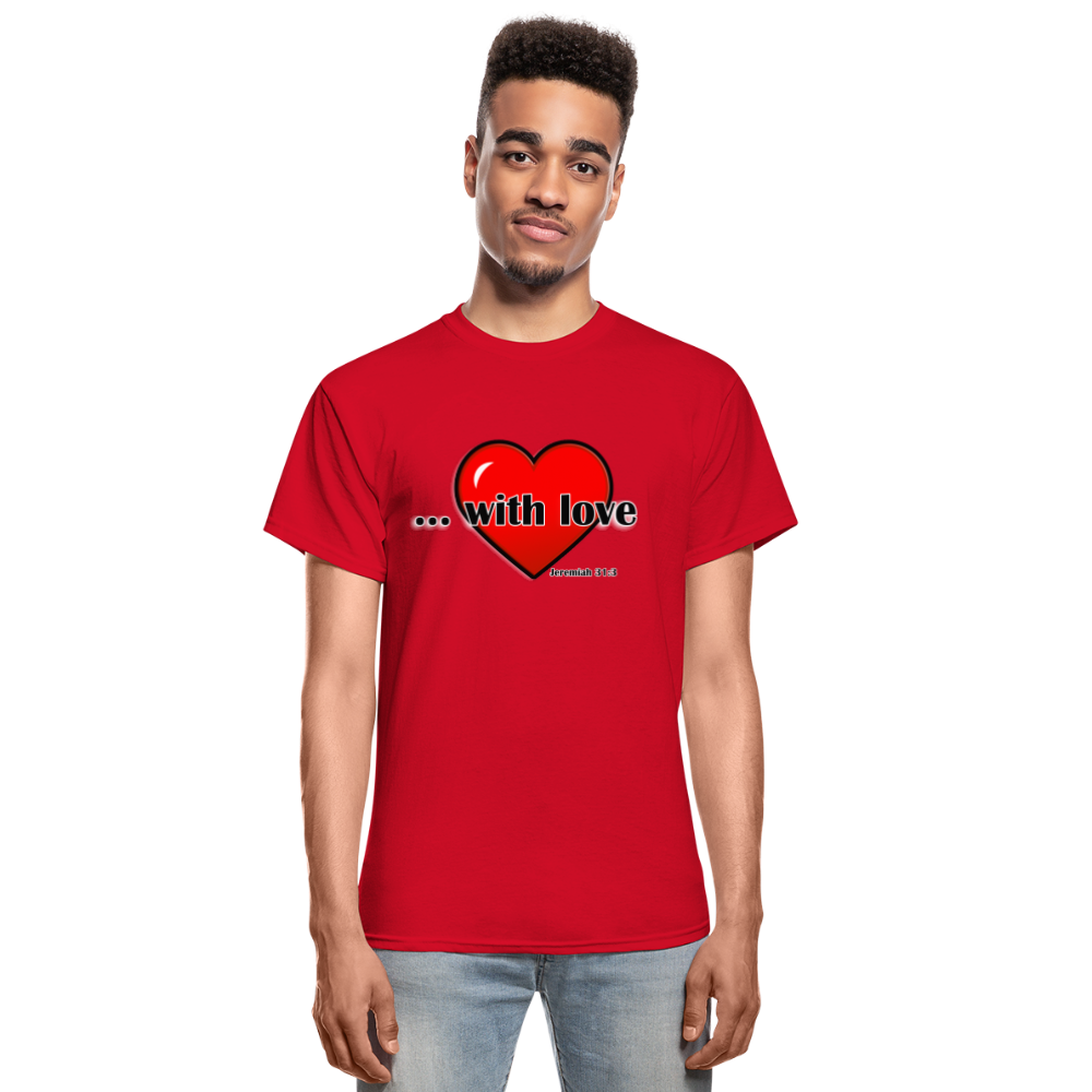 With Love Adult T-Shirt - red