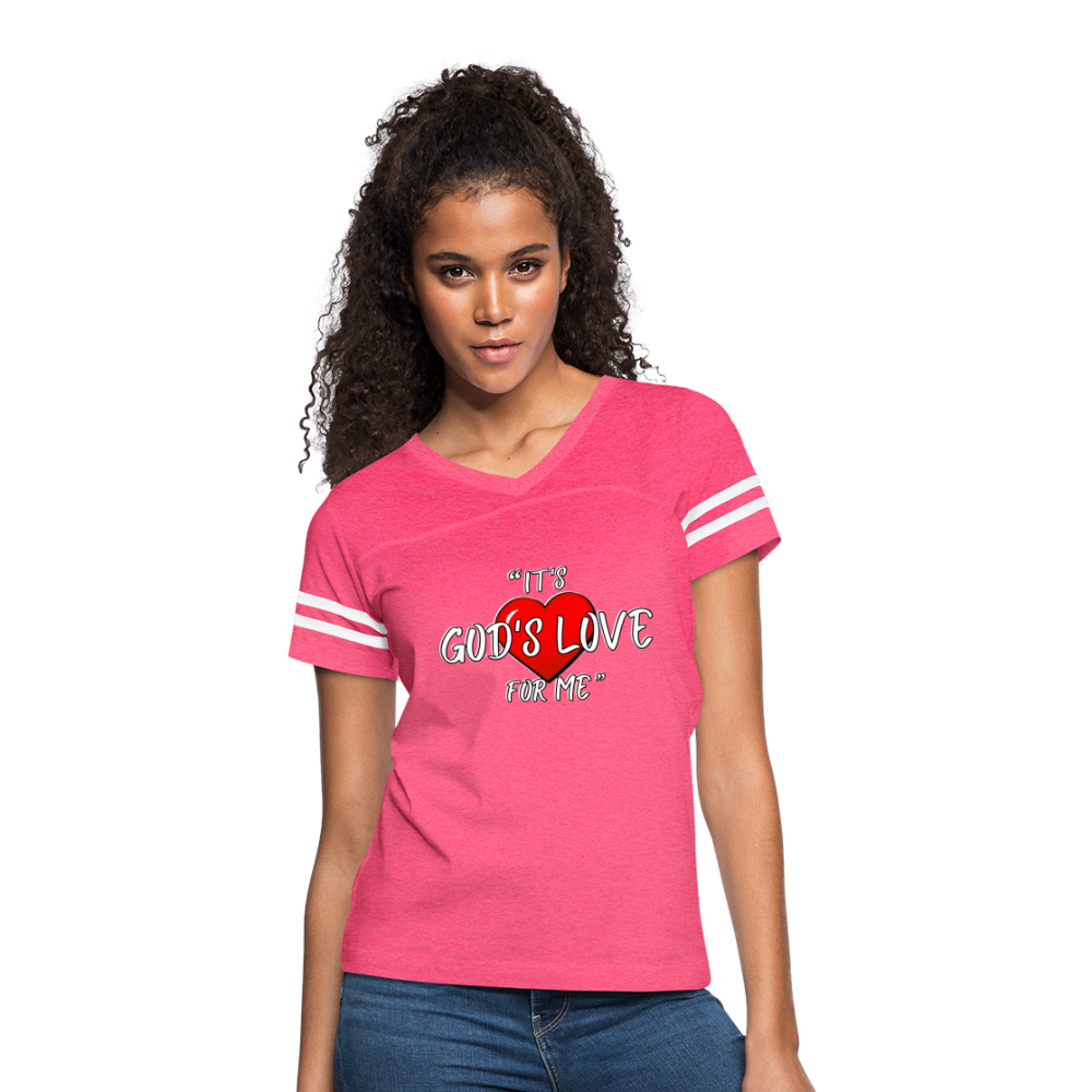 God's Love Women’s Vintage Sport T-Shirt - vintage pink/white