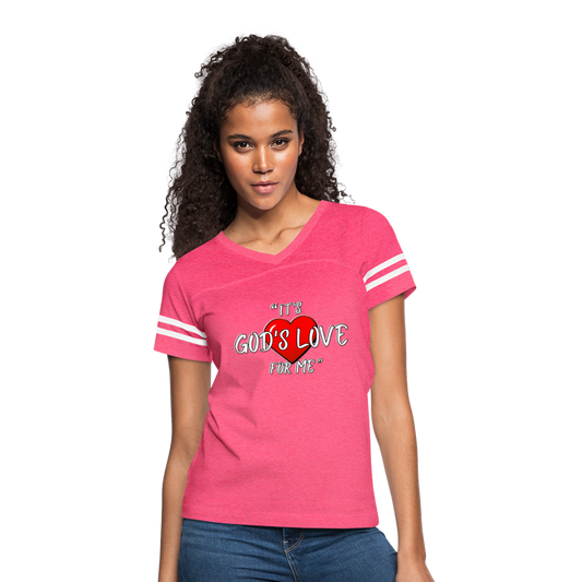 God's Love Women’s Vintage Sport T-Shirt - vintage pink/white